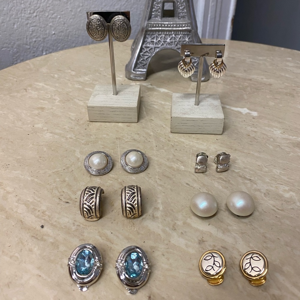 Silver Tone Clip on Earrings